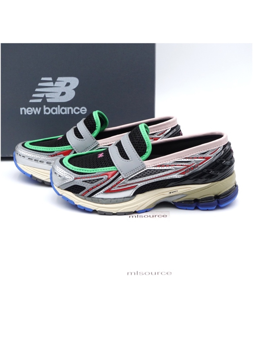 NEW Size 7 Women's New Balance 1906L Loafer Sneakers U190663V Black/Silver